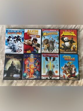 Lot Of 8 Dreamworks/WB/20th Century Fox & Tristar Children’s/Family DVDs